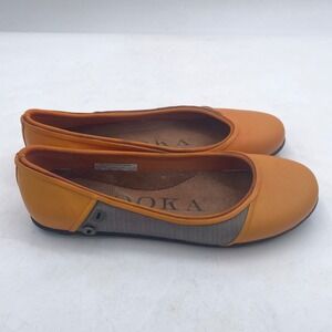Chooka Nobotana Zig Orange Rubber Rain Flats‎ Womens 8 Waterproof Herringbone